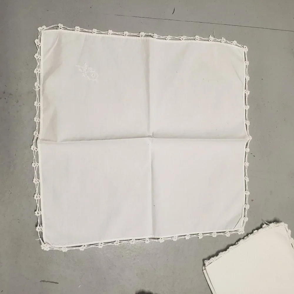 Loop Edge set of 8 cream cloth Napkin 14